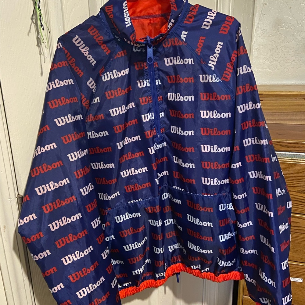 Reversible Wilson Half Zip Pullover Windbreaker